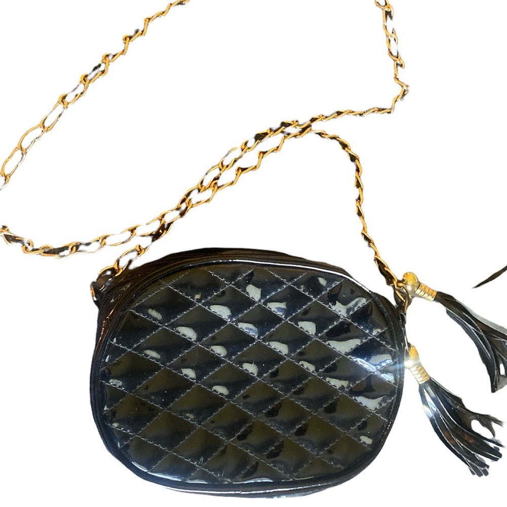 Vintage black shiny purse - Picture 5 of 7